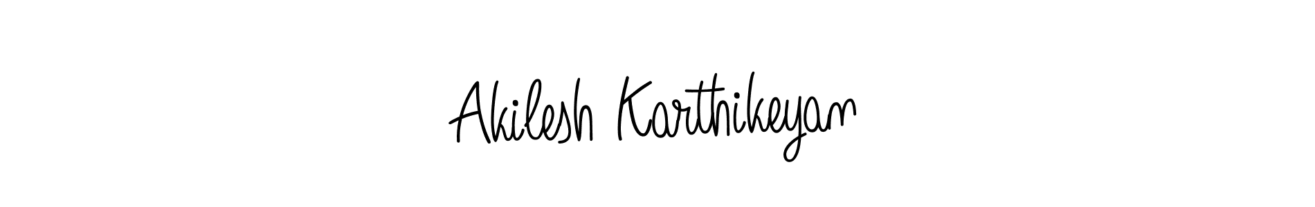 Design your own signature with our free online signature maker. With this signature software, you can create a handwritten (Angelique-Rose-font-FFP) signature for name Akilesh Karthikeyan. Akilesh Karthikeyan signature style 5 images and pictures png