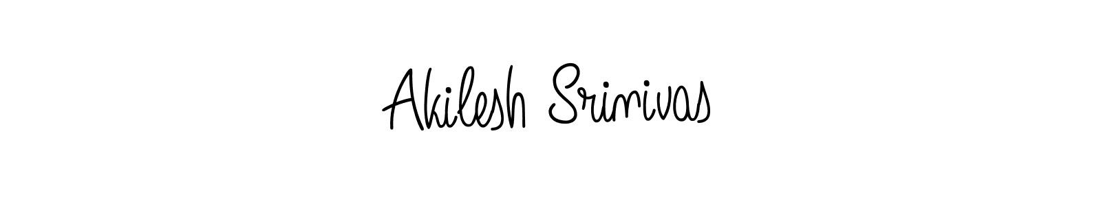 Make a beautiful signature design for name Akilesh Srinivas. With this signature (Angelique-Rose-font-FFP) style, you can create a handwritten signature for free. Akilesh Srinivas signature style 5 images and pictures png