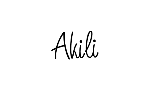 Make a beautiful signature design for name Akili. With this signature (Angelique-Rose-font-FFP) style, you can create a handwritten signature for free. Akili signature style 5 images and pictures png