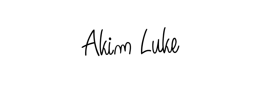 You should practise on your own different ways (Angelique-Rose-font-FFP) to write your name (Akim Luke) in signature. don't let someone else do it for you. Akim Luke signature style 5 images and pictures png