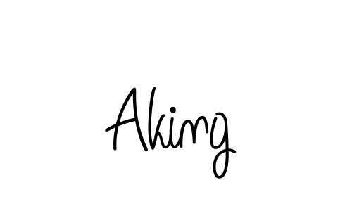 Make a beautiful signature design for name Aking. With this signature (Angelique-Rose-font-FFP) style, you can create a handwritten signature for free. Aking signature style 5 images and pictures png