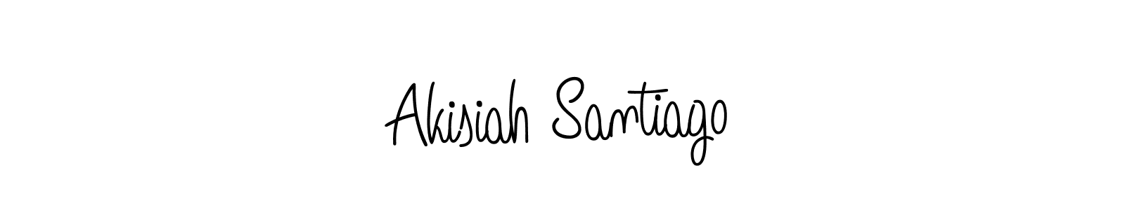 This is the best signature style for the Akisiah Santiago name. Also you like these signature font (Angelique-Rose-font-FFP). Mix name signature. Akisiah Santiago signature style 5 images and pictures png