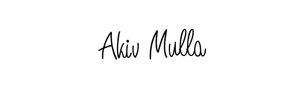 Design your own signature with our free online signature maker. With this signature software, you can create a handwritten (Angelique-Rose-font-FFP) signature for name Akiv Mulla. Akiv Mulla signature style 5 images and pictures png