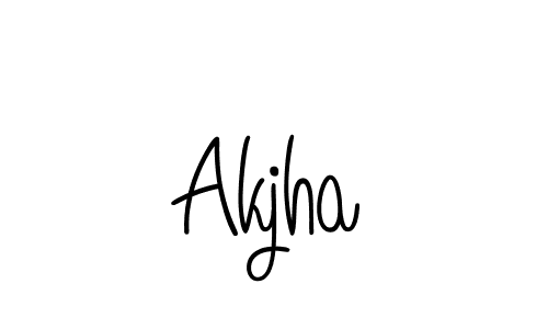 Akjha stylish signature style. Best Handwritten Sign (Angelique-Rose-font-FFP) for my name. Handwritten Signature Collection Ideas for my name Akjha. Akjha signature style 5 images and pictures png