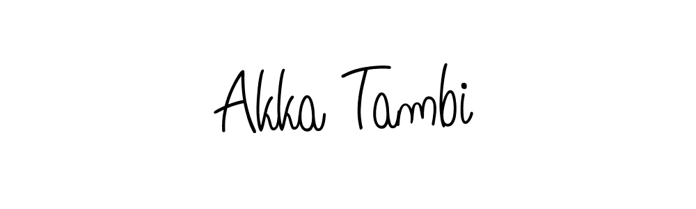 How to make Akka Tambi name signature. Use Angelique-Rose-font-FFP style for creating short signs online. This is the latest handwritten sign. Akka Tambi signature style 5 images and pictures png