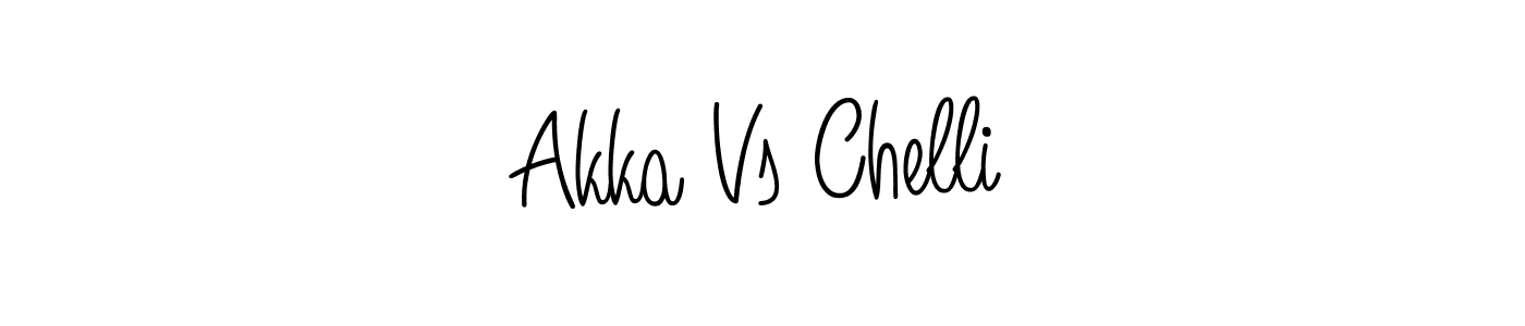 The best way (Angelique-Rose-font-FFP) to make a short signature is to pick only two or three words in your name. The name Akka Vs Chelli include a total of six letters. For converting this name. Akka Vs Chelli signature style 5 images and pictures png