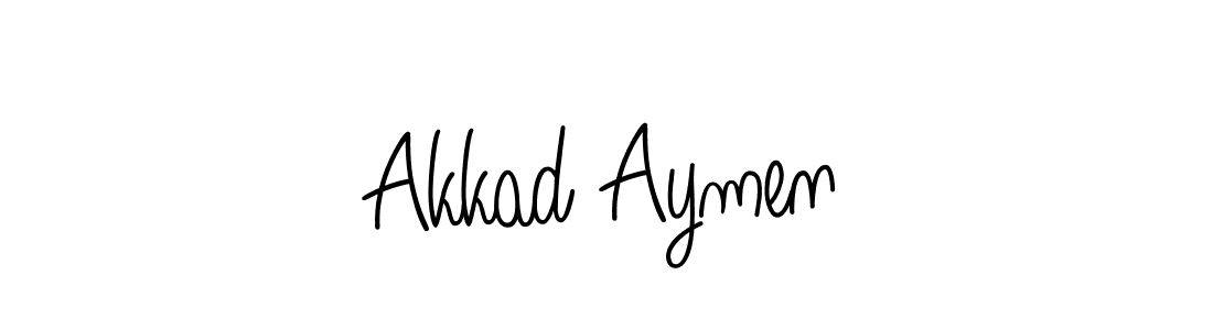 Make a beautiful signature design for name Akkad Aymen. With this signature (Angelique-Rose-font-FFP) style, you can create a handwritten signature for free. Akkad Aymen signature style 5 images and pictures png