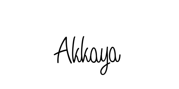 Make a beautiful signature design for name Akkaya. With this signature (Angelique-Rose-font-FFP) style, you can create a handwritten signature for free. Akkaya signature style 5 images and pictures png