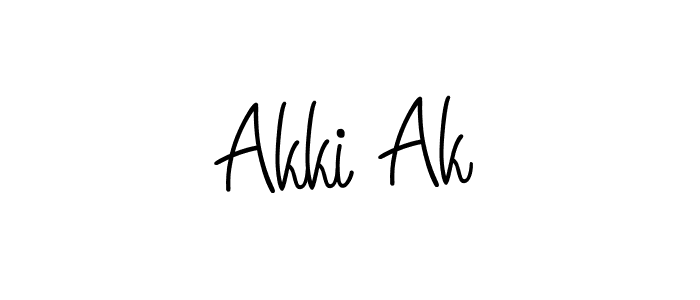 Make a beautiful signature design for name Akki Ak. With this signature (Angelique-Rose-font-FFP) style, you can create a handwritten signature for free. Akki Ak signature style 5 images and pictures png