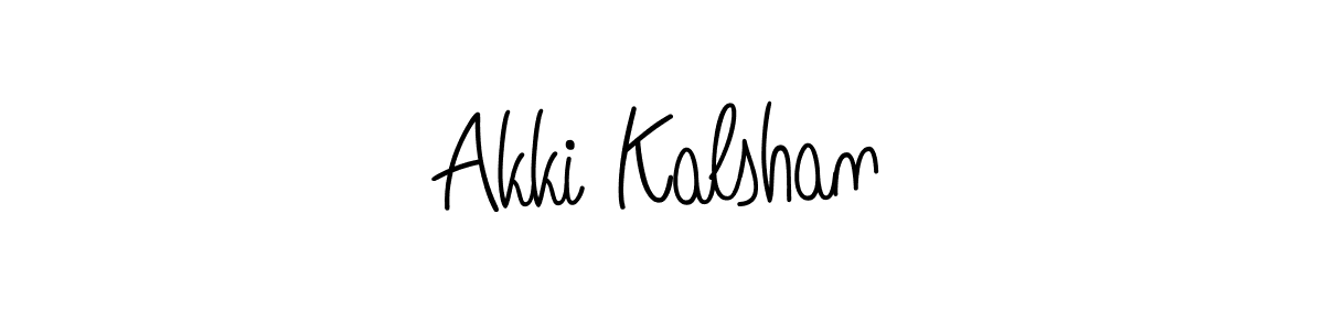 You can use this online signature creator to create a handwritten signature for the name Akki Kalshan. This is the best online autograph maker. Akki Kalshan signature style 5 images and pictures png