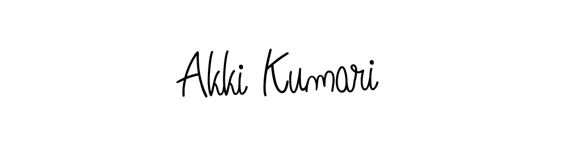 Akki Kumari stylish signature style. Best Handwritten Sign (Angelique-Rose-font-FFP) for my name. Handwritten Signature Collection Ideas for my name Akki Kumari. Akki Kumari signature style 5 images and pictures png
