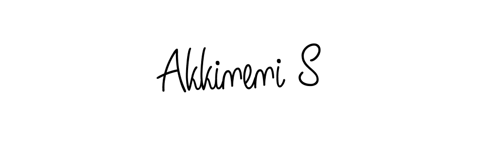 Make a beautiful signature design for name Akkineni S. With this signature (Angelique-Rose-font-FFP) style, you can create a handwritten signature for free. Akkineni S signature style 5 images and pictures png