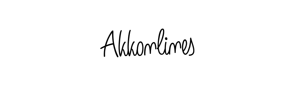 Use a signature maker to create a handwritten signature online. With this signature software, you can design (Angelique-Rose-font-FFP) your own signature for name Akkonlines. Akkonlines signature style 5 images and pictures png