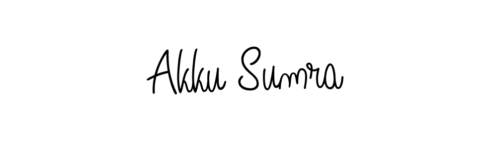 Make a beautiful signature design for name Akku Sumra. With this signature (Angelique-Rose-font-FFP) style, you can create a handwritten signature for free. Akku Sumra signature style 5 images and pictures png