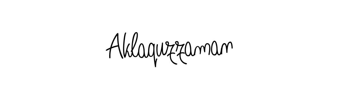 Use a signature maker to create a handwritten signature online. With this signature software, you can design (Angelique-Rose-font-FFP) your own signature for name Aklaquzzaman. Aklaquzzaman signature style 5 images and pictures png