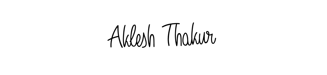 Use a signature maker to create a handwritten signature online. With this signature software, you can design (Angelique-Rose-font-FFP) your own signature for name Aklesh Thakur. Aklesh Thakur signature style 5 images and pictures png