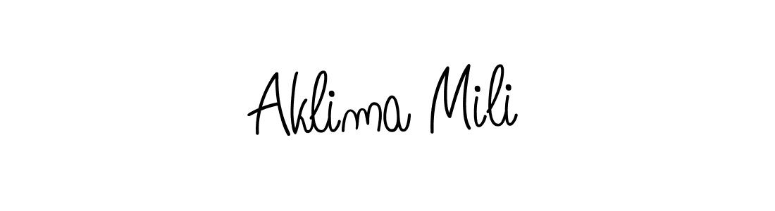 Angelique-Rose-font-FFP is a professional signature style that is perfect for those who want to add a touch of class to their signature. It is also a great choice for those who want to make their signature more unique. Get Aklima Mili name to fancy signature for free. Aklima Mili signature style 5 images and pictures png