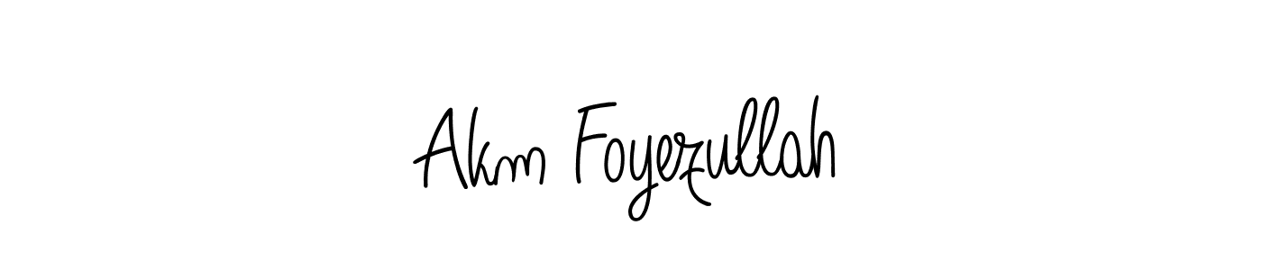 How to make Akm Foyezullah name signature. Use Angelique-Rose-font-FFP style for creating short signs online. This is the latest handwritten sign. Akm Foyezullah signature style 5 images and pictures png