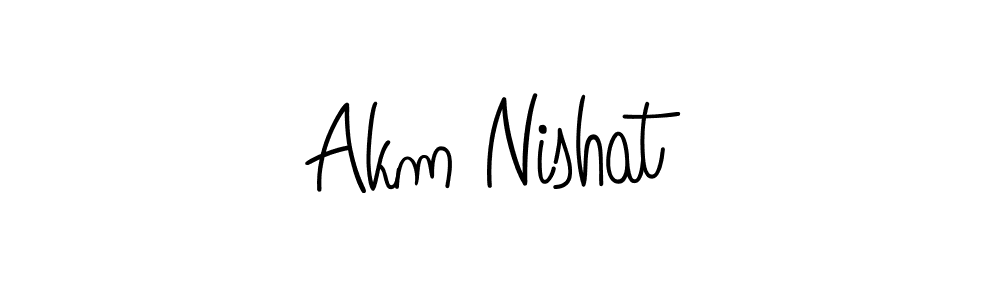 How to Draw Akm Nishat signature style? Angelique-Rose-font-FFP is a latest design signature styles for name Akm Nishat. Akm Nishat signature style 5 images and pictures png