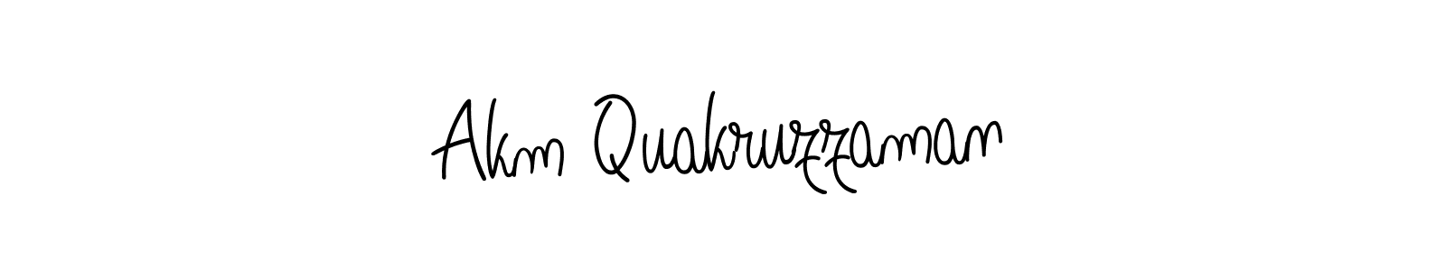 Design your own signature with our free online signature maker. With this signature software, you can create a handwritten (Angelique-Rose-font-FFP) signature for name Akm Quakruzzaman. Akm Quakruzzaman signature style 5 images and pictures png