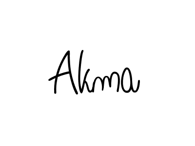 Use a signature maker to create a handwritten signature online. With this signature software, you can design (Angelique-Rose-font-FFP) your own signature for name Akma. Akma signature style 5 images and pictures png