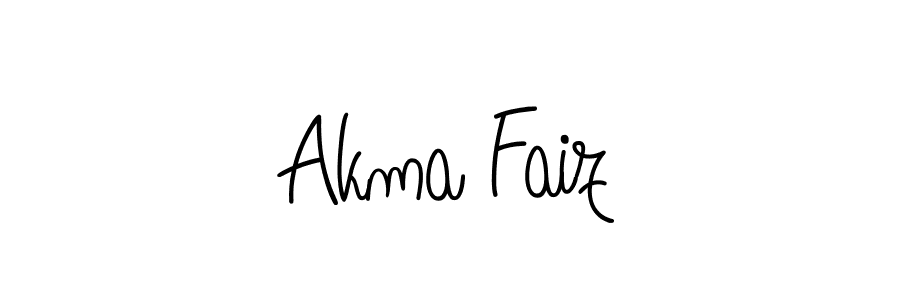 How to make Akma Faiz name signature. Use Angelique-Rose-font-FFP style for creating short signs online. This is the latest handwritten sign. Akma Faiz signature style 5 images and pictures png
