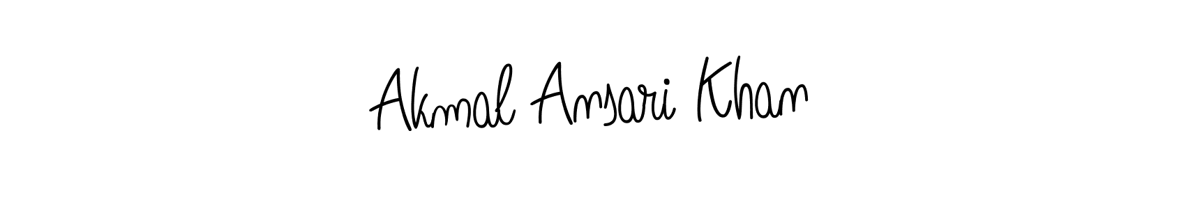 How to make Akmal Ansari Khan name signature. Use Angelique-Rose-font-FFP style for creating short signs online. This is the latest handwritten sign. Akmal Ansari Khan signature style 5 images and pictures png