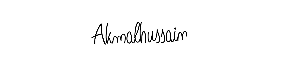 You should practise on your own different ways (Angelique-Rose-font-FFP) to write your name (Akmalhussain) in signature. don't let someone else do it for you. Akmalhussain signature style 5 images and pictures png