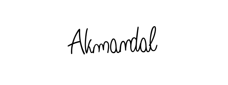 Make a beautiful signature design for name Akmandal. With this signature (Angelique-Rose-font-FFP) style, you can create a handwritten signature for free. Akmandal signature style 5 images and pictures png
