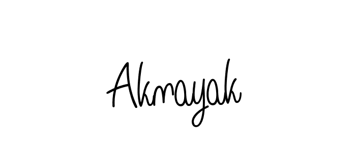 How to make Aknayak name signature. Use Angelique-Rose-font-FFP style for creating short signs online. This is the latest handwritten sign. Aknayak signature style 5 images and pictures png