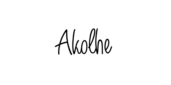 You should practise on your own different ways (Angelique-Rose-font-FFP) to write your name (Akolhe) in signature. don't let someone else do it for you. Akolhe signature style 5 images and pictures png