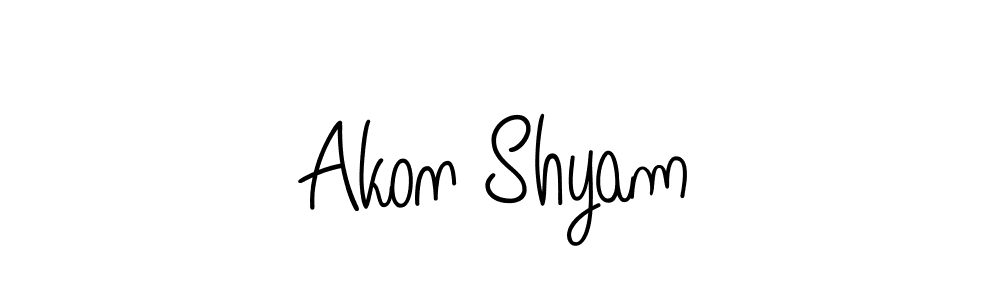 Angelique-Rose-font-FFP is a professional signature style that is perfect for those who want to add a touch of class to their signature. It is also a great choice for those who want to make their signature more unique. Get Akon Shyam name to fancy signature for free. Akon Shyam signature style 5 images and pictures png