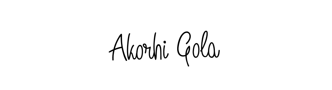 This is the best signature style for the Akorhi Gola name. Also you like these signature font (Angelique-Rose-font-FFP). Mix name signature. Akorhi Gola signature style 5 images and pictures png