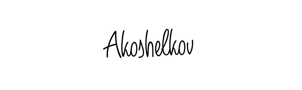 How to make Akoshelkov signature? Angelique-Rose-font-FFP is a professional autograph style. Create handwritten signature for Akoshelkov name. Akoshelkov signature style 5 images and pictures png