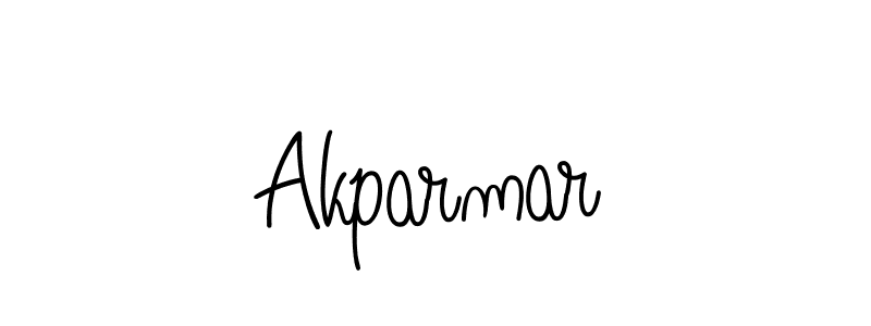 Use a signature maker to create a handwritten signature online. With this signature software, you can design (Angelique-Rose-font-FFP) your own signature for name Akparmar. Akparmar signature style 5 images and pictures png