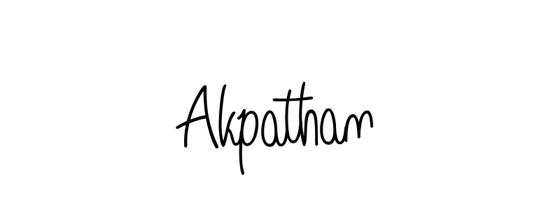 Use a signature maker to create a handwritten signature online. With this signature software, you can design (Angelique-Rose-font-FFP) your own signature for name Akpathan. Akpathan signature style 5 images and pictures png