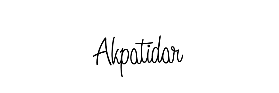 You should practise on your own different ways (Angelique-Rose-font-FFP) to write your name (Akpatidar) in signature. don't let someone else do it for you. Akpatidar signature style 5 images and pictures png