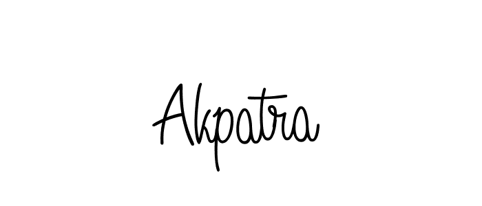 Make a beautiful signature design for name Akpatra. With this signature (Angelique-Rose-font-FFP) style, you can create a handwritten signature for free. Akpatra signature style 5 images and pictures png