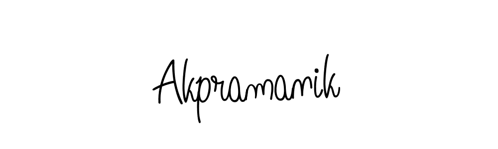 How to make Akpramanik name signature. Use Angelique-Rose-font-FFP style for creating short signs online. This is the latest handwritten sign. Akpramanik signature style 5 images and pictures png