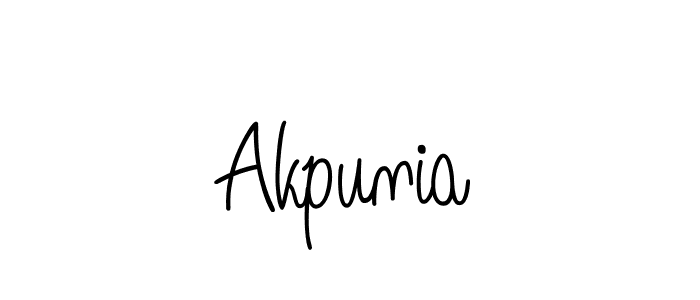 Use a signature maker to create a handwritten signature online. With this signature software, you can design (Angelique-Rose-font-FFP) your own signature for name Akpunia. Akpunia signature style 5 images and pictures png