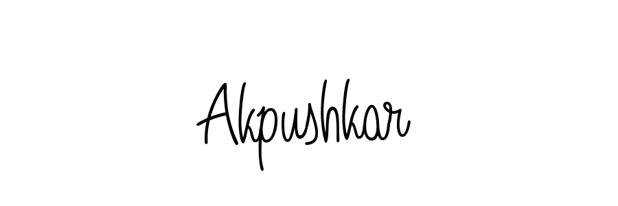 You should practise on your own different ways (Angelique-Rose-font-FFP) to write your name (Akpushkar) in signature. don't let someone else do it for you. Akpushkar signature style 5 images and pictures png