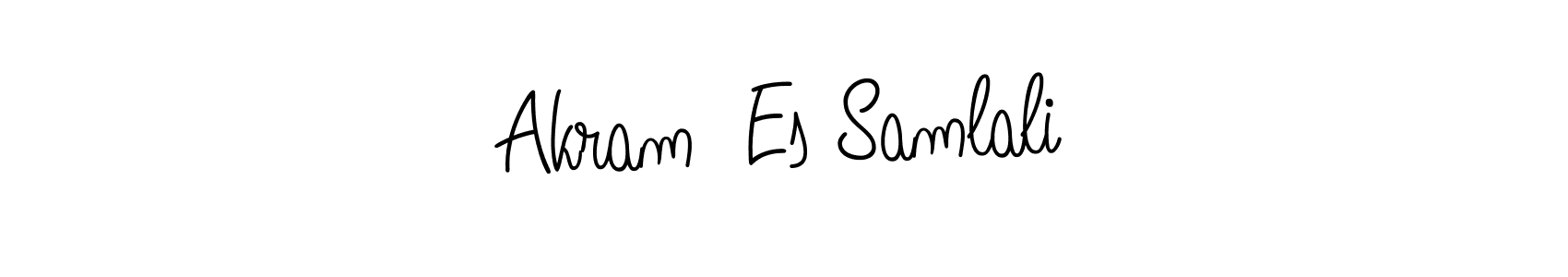 Make a short Akram  Es Samlali signature style. Manage your documents anywhere anytime using Angelique-Rose-font-FFP. Create and add eSignatures, submit forms, share and send files easily. Akram  Es Samlali signature style 5 images and pictures png