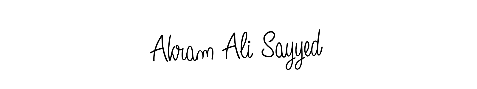 Akram Ali Sayyed stylish signature style. Best Handwritten Sign (Angelique-Rose-font-FFP) for my name. Handwritten Signature Collection Ideas for my name Akram Ali Sayyed. Akram Ali Sayyed signature style 5 images and pictures png