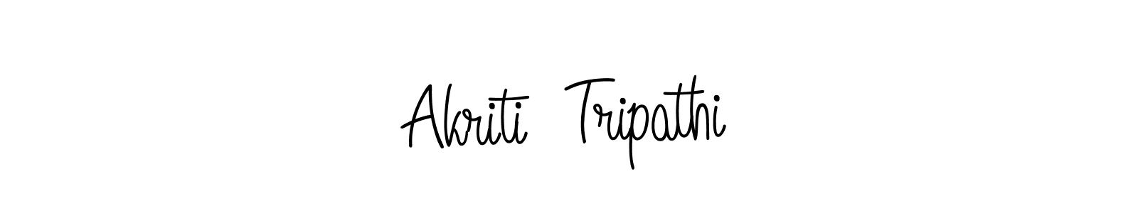 The best way (Angelique-Rose-font-FFP) to make a short signature is to pick only two or three words in your name. The name Akriti  Tripathi include a total of six letters. For converting this name. Akriti  Tripathi signature style 5 images and pictures png