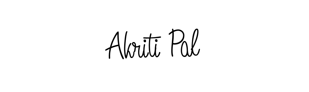 The best way (Angelique-Rose-font-FFP) to make a short signature is to pick only two or three words in your name. The name Akriti Pal include a total of six letters. For converting this name. Akriti Pal signature style 5 images and pictures png