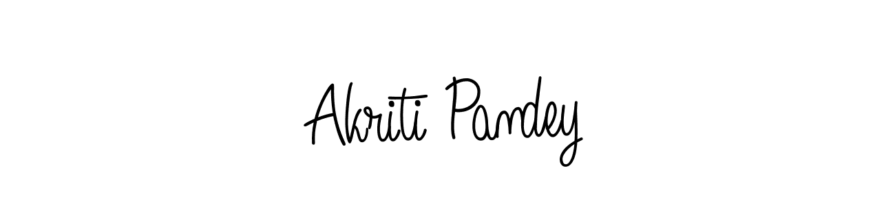 How to make Akriti Pandey name signature. Use Angelique-Rose-font-FFP style for creating short signs online. This is the latest handwritten sign. Akriti Pandey signature style 5 images and pictures png