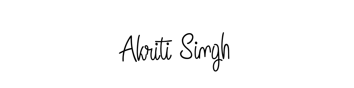 Make a beautiful signature design for name Akriti Singh. With this signature (Angelique-Rose-font-FFP) style, you can create a handwritten signature for free. Akriti Singh signature style 5 images and pictures png