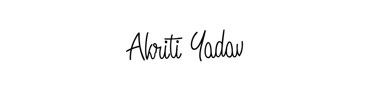 How to make Akriti Yadav name signature. Use Angelique-Rose-font-FFP style for creating short signs online. This is the latest handwritten sign. Akriti Yadav signature style 5 images and pictures png