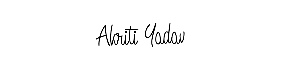 Create a beautiful signature design for name Akriti Yadav. With this signature (Angelique-Rose-font-FFP) fonts, you can make a handwritten signature for free. Akriti Yadav signature style 5 images and pictures png