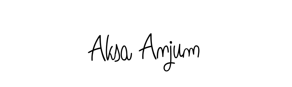 Design your own signature with our free online signature maker. With this signature software, you can create a handwritten (Angelique-Rose-font-FFP) signature for name Aksa Anjum. Aksa Anjum signature style 5 images and pictures png